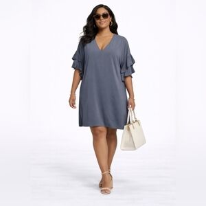 City Chic Double Frill Dress Size XL/22